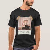 Aangepaste Vintage Foto Koppel Nostalgische Verjaa T-shirt (Voorkant)
