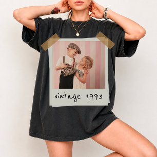 Aangepaste Vintage Foto Koppel Nostalgische Verjaa T-shirt