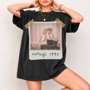 Aangepaste Vintage Foto Koppel Nostalgische Verjaa T-shirt