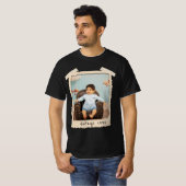 Aangepaste Vintage Foto Verjaardag T-shirt (Voorkant volledig)