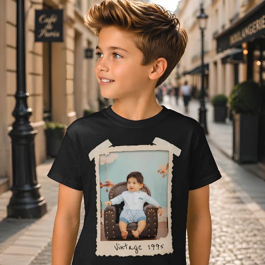 Aangepaste Vintage Foto Verjaardag T-shirt