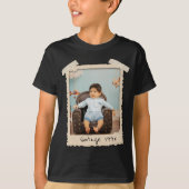 Aangepaste Vintage Foto Verjaardag T-shirt (Voorkant)