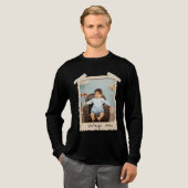 Aangepaste Vintage Foto Verjaardag Tri-Blend Shirt (Voorkant)