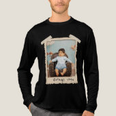 Aangepaste Vintage Foto Verjaardag Tri-Blend Shirt (Voorkant volledig)