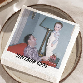 Aangepaste vintage fotodoekjes met tekst - Persona Servet