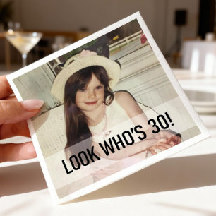 Aangepaste Vintage-Fotodoekjes met tekst - Persona Servet