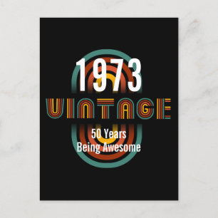Aangepaste vintage geboortejaar AWESOME VERJAARDAG Briefkaart