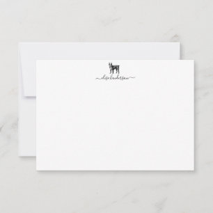 Aangepaste Vintage Hond Boston Terrier Notitiekaar Notitiekaartje