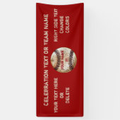 Aangepaste Vintage Honkbal Banner, Uw Tekst, Kleur Spandoek (Verticaal)