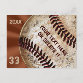 Aangepaste Vintage Honkbal Postkaarten Uitnodiging Briefkaart
