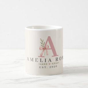Aangepaste vintage initiaal koffiemok