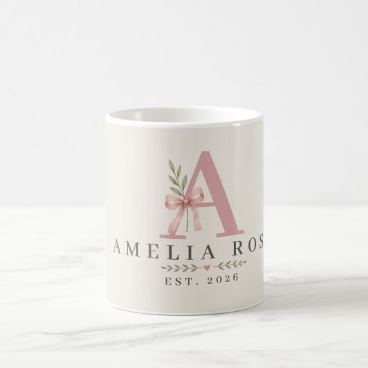Aangepaste vintage initiaal koffiemok (Center)