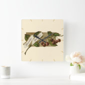 Aangepaste Vintage Kersen Retro Fruit Oude Stijl Vierkante Klok (Huis)