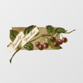 Aangepaste Vintage Kersen Retro Fruit Restaurant Raamsticker (Vel)