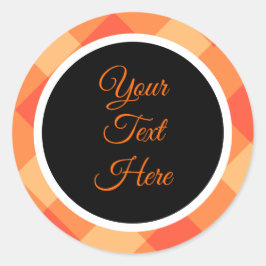 Aangepaste Vintage Kerst Boerderij Buffalo Check Ronde Sticker