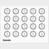 Aangepaste Vintage Kerst Boerderij Buffalo Check Ronde Sticker (Vel)