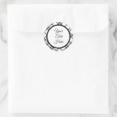 Aangepaste Vintage Kerst Boerderij Buffalo Check Ronde Sticker (Tas)