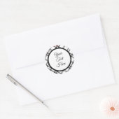 Aangepaste Vintage Kerst Boerderij Buffalo Check Ronde Sticker (Envelop)