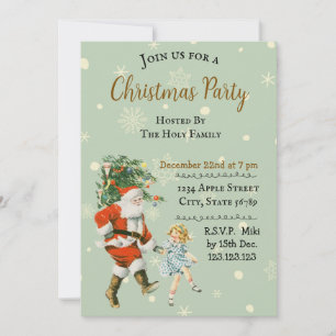 Aangepaste Vintage Kerstvakantie Kerstman Kaart