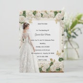 Aangepaste Vintage Koninklijke Trouwuitnodiging Be Feestdagenkaart (Staand voorkant)