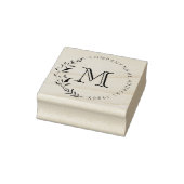 Aangepaste vintage krans monogram rubberstempel (Stempel)