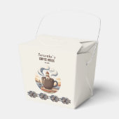 Aangepaste Vintage Kustkoffiezaak Merchandise Bedankdoosjes (Voorkant Zijde)