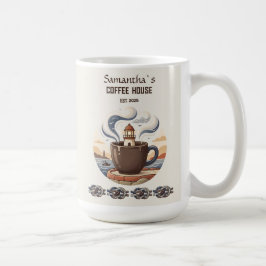 Aangepaste Vintage Kustkroeg Merchandise Koffiemok
