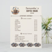 Aangepaste Vintage Kustkroeg Merchandise Menu (Staand voorkant)