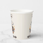 Aangepaste Vintage Kustkroeg Merchandise Papieren Bekers (Rechts)