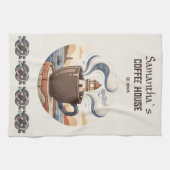 Aangepaste Vintage Kustkroeg Merchandise Theedoek (Horizontaal)