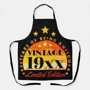 Aangepaste Vintage Limited Edition Verjaardag Schort