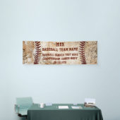Aangepaste Vintage look HONKBAL BANNER met Uw Teks (Beurs)