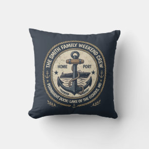 Aangepaste Vintage Meerboot Familie Bemanning Klas Kussen