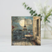 Aangepaste Vintage Paris Eiffeltoren Romantische K (Staand voorkant)