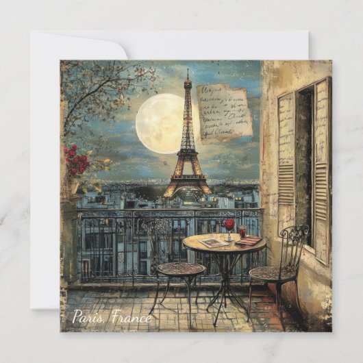 Aangepaste Vintage Paris Eiffeltoren Romantische K (Voorkant)