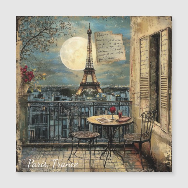 Aangepaste Vintage Paris Eiffeltoren Romantische K (Voorkant)