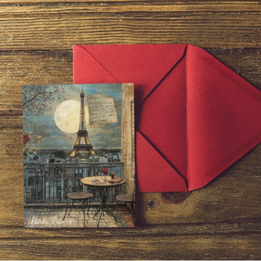 Aangepaste Vintage Paris Eiffeltoren Romantische K Briefkaart