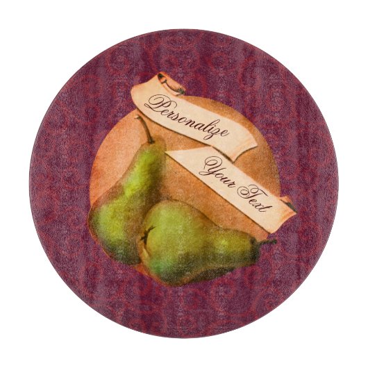 Aangepaste Vintage Peren Retro Fruit Oude Stijl Snijplank (Voorkant)