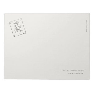 Aangepaste Vintage Regency Gedrukte Roos Notitieblok