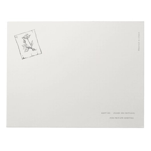 Aangepaste Vintage Regency Gedrukte Roos Notitieblok (Voorkant)