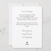 Aangepaste Vintage Retro Kerstman Rood Kerstgroet Feestdagenkaart (Achterkant)