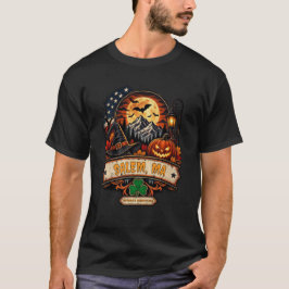 Aangepaste Vintage Salem MA Halloween Ierse Erfgoe T-shirt