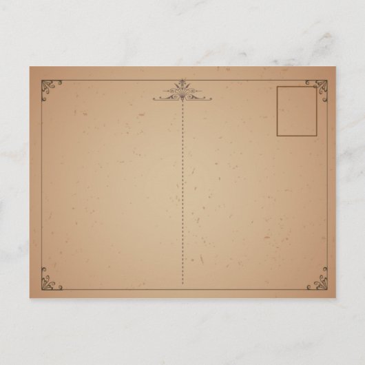 Aangepaste Vintage Save the Date Briefkaart (Achterkant)