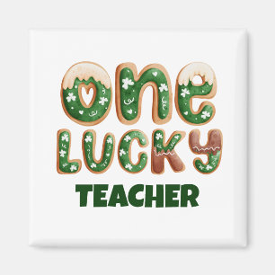 Aangepaste vintage St. Patrick's Day één gelukkige Magneet