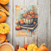 Aangepaste Vintage Thanksgiving Groet Feestdagenkaart