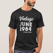Aangepaste Vintage Verjaardag T-shirt (Voorkant)