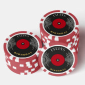 Aangepaste vintage vinyl grammofoonplaat pokerchip (Opstapeling)