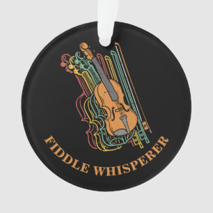 Aangepaste Vintage Viool Fiedel Fluisteraar Pun Ornament