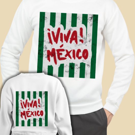 Aangepaste vintage Viva Mexico gestreepte reis  Trui