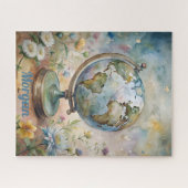 Aangepaste vintage wereld reis kunst legpuzzel (Horizontaal)